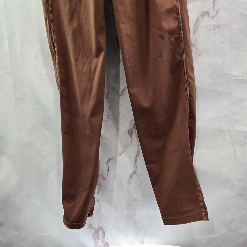 Shapellx Jumpsuit Womens Small Brown Crop Air Slim ElasticFuse Waistband Zip - Picture 9 of 16